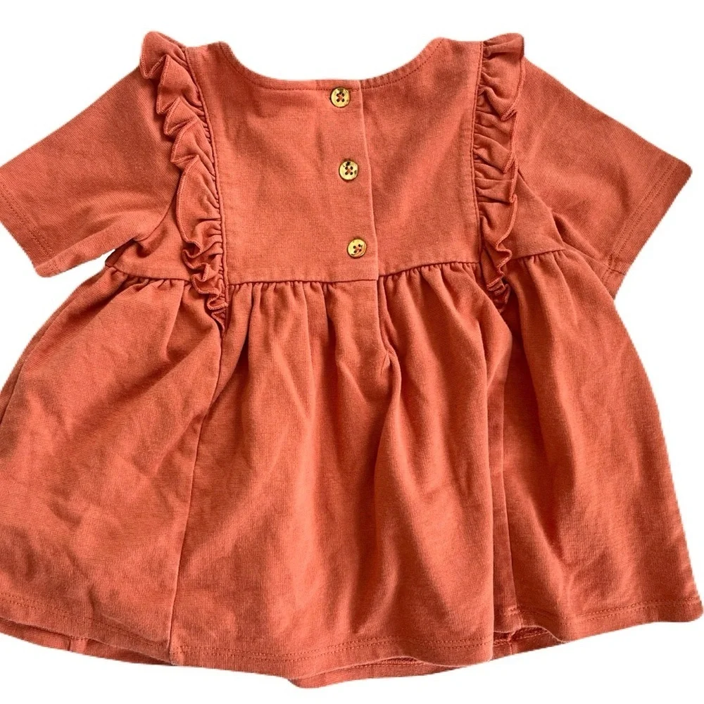 Rachel Zoe Orange Ruffle Top - Picture 2 of 2